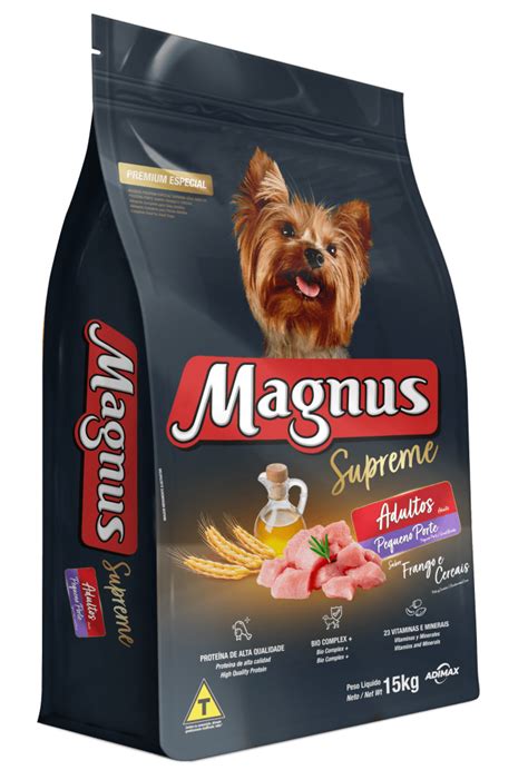 Magnus Premium Especial Supreme C Es Adultos Pequeno Porte Sabor Frango E Cereais Adimax
