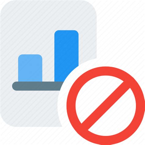 Bar Chart Banned Business Icon Download On Iconfinder