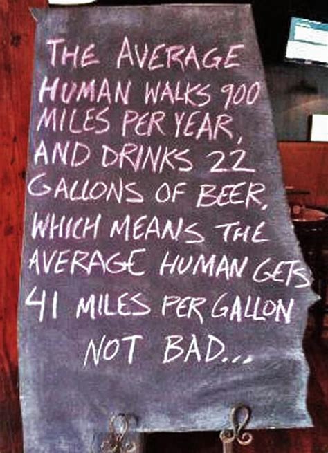 41 Miles Per Gallon On Beer Craftys Tap Beer Funny