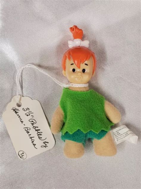 Rare Flintstones Hanna Barbera Pebbles Doll 3 Vintage Cloth Body