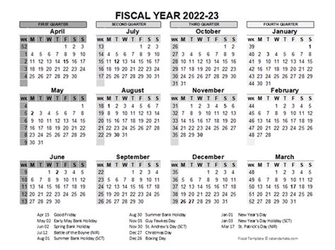 2022 23 Fiscal Year Calendar Uk Template Free Printable Templates