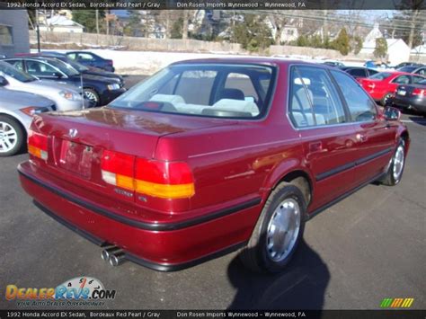 1992 Honda Accord Ex Sedan Bordeaux Red Pearl Gray Photo 7