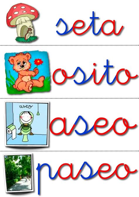 Recursos didácticos Fichas de vocabulario básico Escuela en la nube