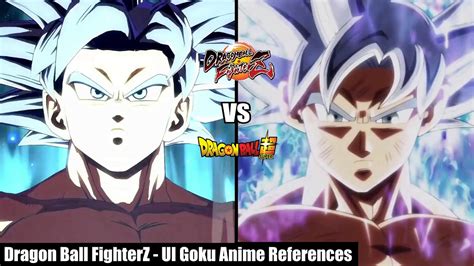 Db Fighterz Ultra Instinct Goku Game Vs Anime Side By Side