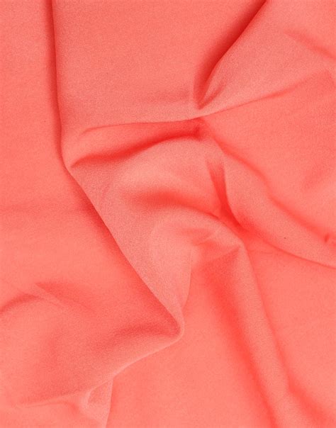 Peach Color Poly Twill Plain Party Wear Dress Material Fabrics Charu