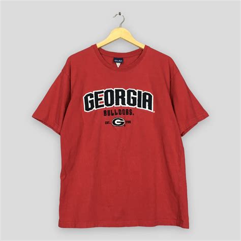 Vintage Georgia Bulldogs Ncaa Camiseta Roja Grande Georgia Bulldogs