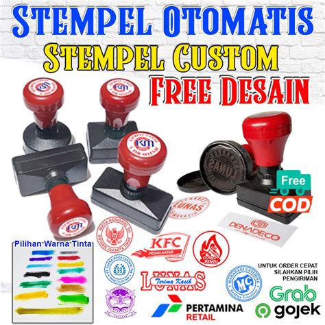 Jual Stempel Custom Free Desain Indonesiashopee Indonesia