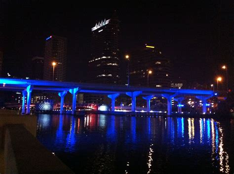 Tampa Riverwalk At Night Matthew Paulson Photography