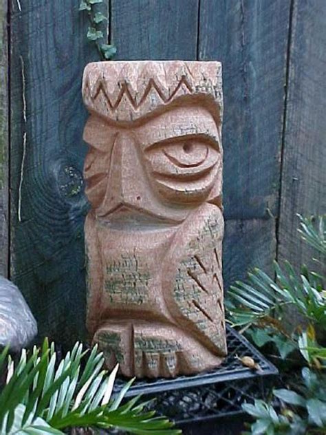 Hand Carved Florida Palm Tree Tiki Statues Tiki Statues Tiki Head Tiki Art