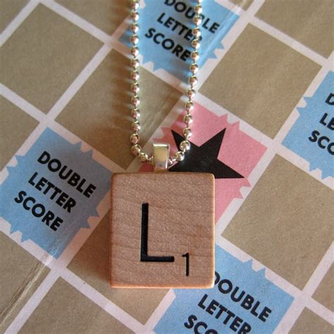 Scrabble Necklace Etsy