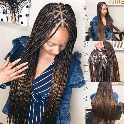 Small Knotless Braids Triangle Parts Micahandandrew