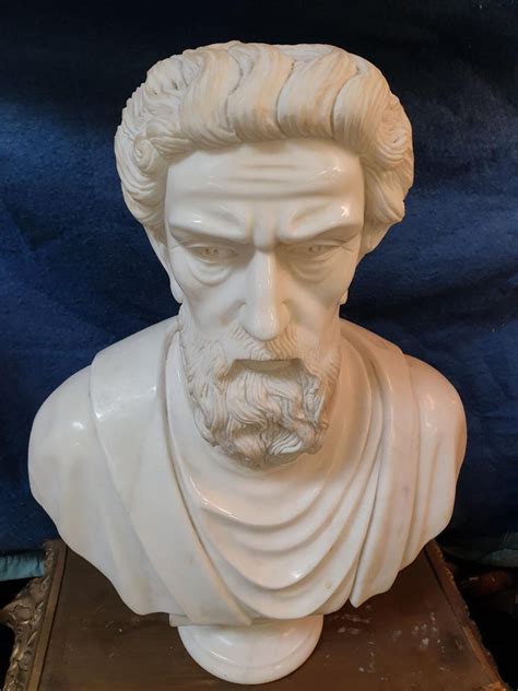 20th Century Marble Sculpture Bust Of Roman Senator For