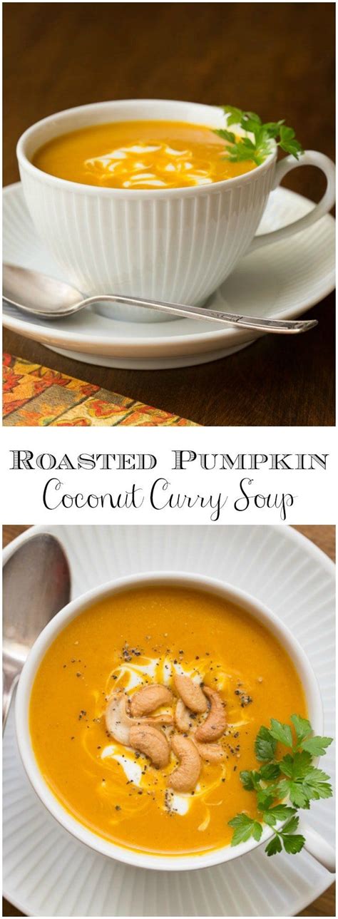Easy Roasted Pumpkin Coconut Curry Soup Recipe Coconut Curry Soup
