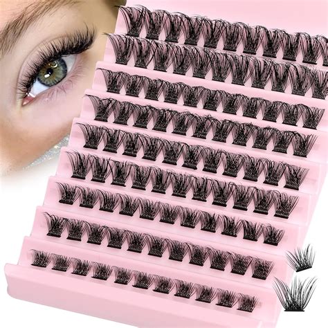 cluster lashes d curl diy individual eyelashes extenison natural look wispy russian cluster