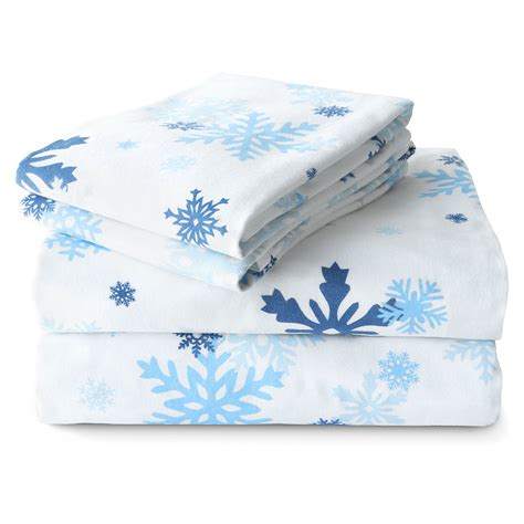 Jumpoff Jo Snowflake Queen Flannel Sheet Set