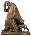 Skulptur "Schäfer im Sturm" (1908), Reduktion in Bronze von Ernst ...