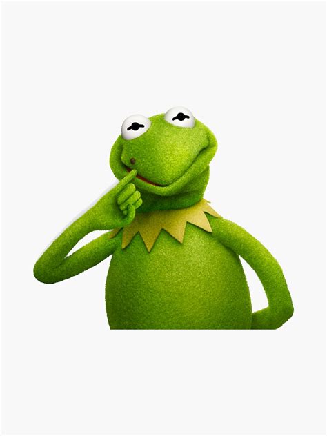 Kermit The Frog Meme Finger Sticker By Omeris Redbubble