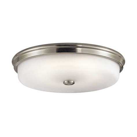 Not so long ago, you might only see crystal chandeliers in a formal dining room or foyer, they are now commonly featured in bedrooms, kitchens, and bathrooms. Shop Kichler 18-in W Brushed nickel LED Flush Mount Light ...