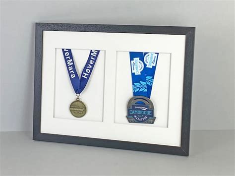 Medal Display Frame With Apertures For Two Medals Etsy