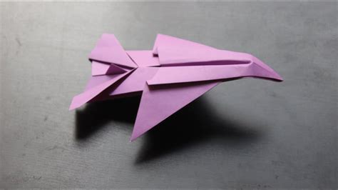 How To Make A Jet Fighter Origami Paper Plane Tutorial Youtube