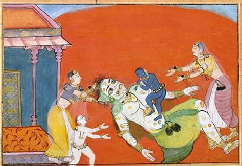 Death By Breastfeeding Krishna And Putana In Hindu Artwork
