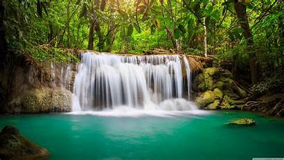 Rainforest Waterfall 4k Forest Wallpapers Background Tropical