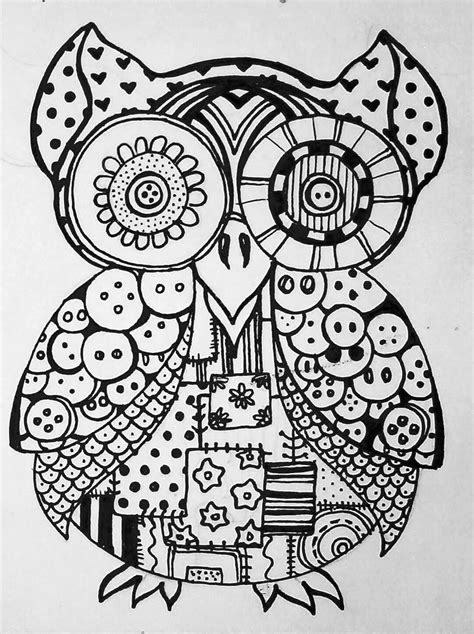 10 Pics Of Extreme Coloring Pages Owls Mosaic Patterns