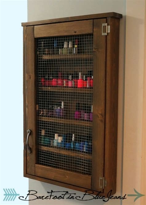 18w x 52h | holds approximately 325 bottles. Ana White | Nail polish cabinet - DIY Projects