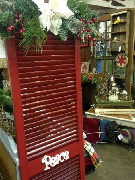Shutter Beautifully Decorated For Christmas Shutters Repurposed
