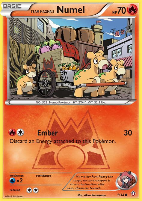 Team Magmas Numel Double Crisis Pokemon Card Pikawiz