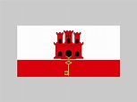 Gibraltar flag, official colors and proportion. Vector illustration ...