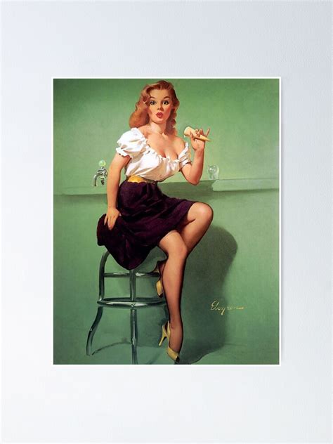 Pin Up Girl Elvgren Vintage Poster For Sale By Pin Up Girl Redbubble