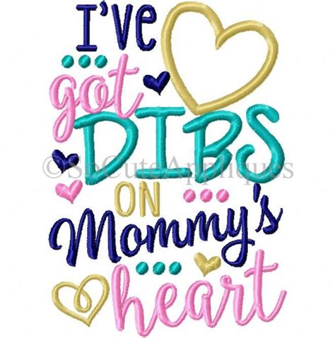 I Ve Got DIBS On Mommy S Heart Applique Valentine Etsy