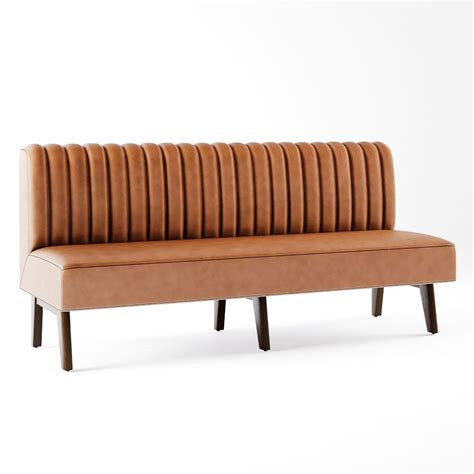Novak Banquette Vertical Channel Tufting 1 Seater Vegan Leather