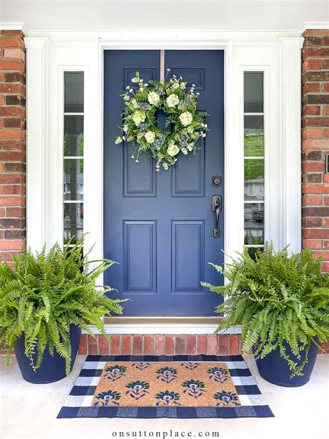 Our Two Blue Front Door Colors On Sutton Place