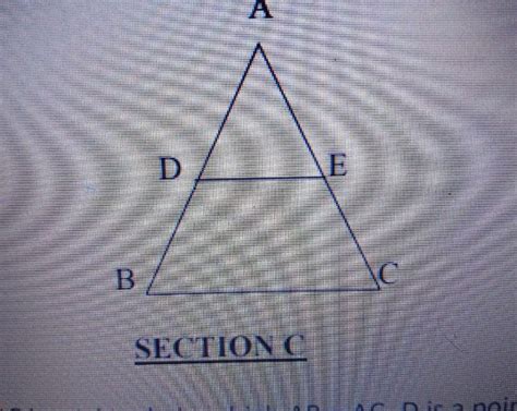 In Triangle ABC D And E Are The Midpoints Of AB And AC Respectively