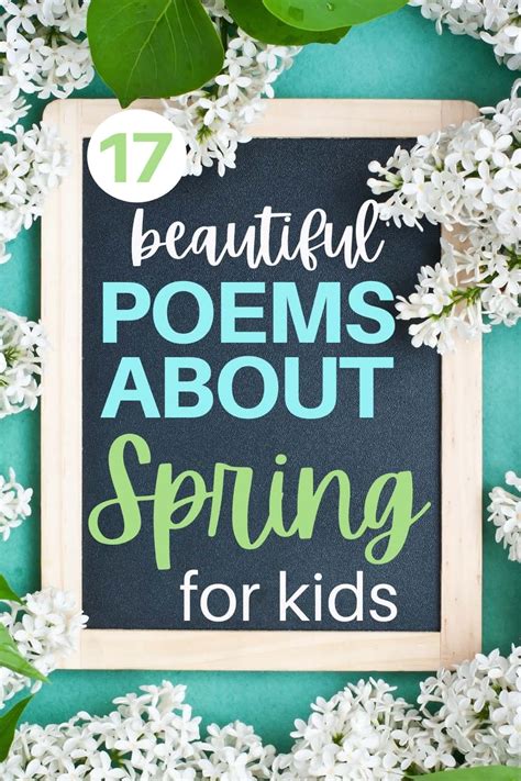 17 Beautiful Poems About Spring For Kids With Free Printable Posters