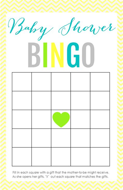 Baby Bingo Printable Printable Blank World