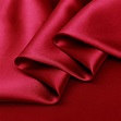 Seda color sólido rojo profundo Charmeuse tela-100% algodón | Etsy