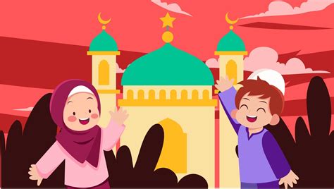 Ramadan Cartoon Background In Eps Illustrator  Psd Png Pdf Svg