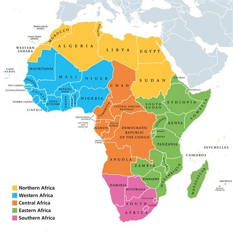 Africa Regiones Mapa Norte De áfrica Succesuser