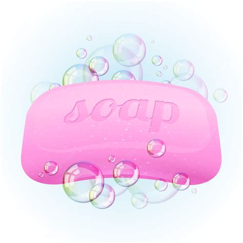 Premium Vector Soap Bar With Bubbles Illustration
