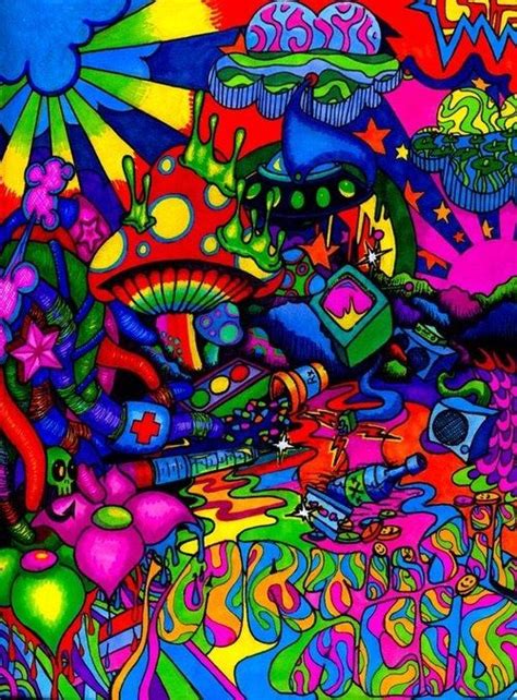 Stoner Trippy Hippie Drawings