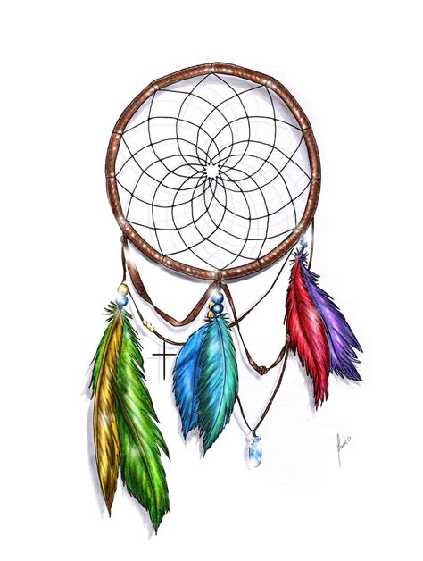 Colorful Dreamcatcher Drawings