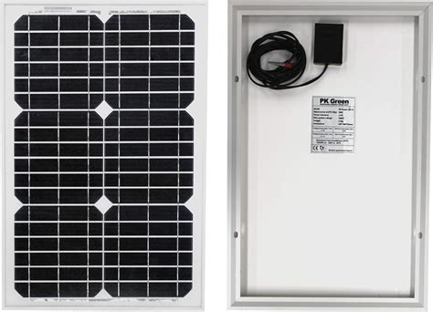 Pk Green 20w Solar Panel Kit And Cable For 12v Battery Caravan Boat Shed Car Motorhome