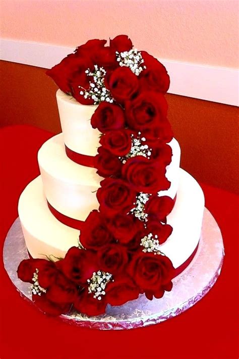 Bling Wedding Cakes Wedding Cake Red Red Rose Wedding Romantic