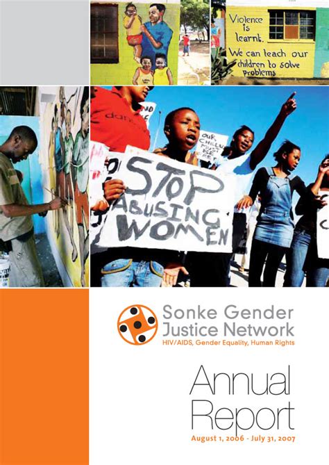 Sonke Annual Report 20062007 Sonke Gender Justice
