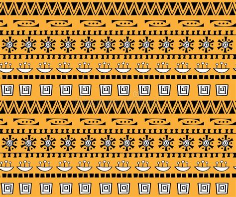Tribal Art Boho Seamless Pattern Ethnic Geometric Print Stock Vector