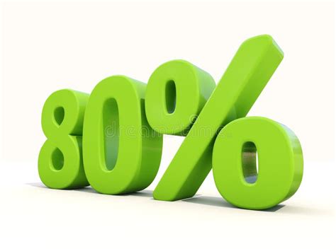 80 Percentage Rate Icon On A White Background Stock Image Image Of