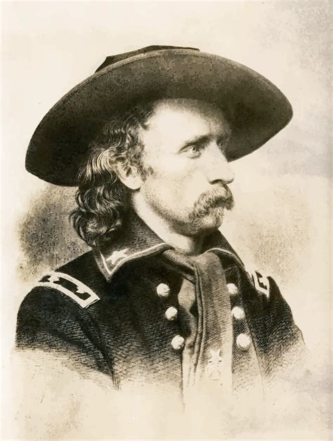 Digitally Restored Vector Portrait Of General George Armstrong Custer